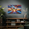 91638-149.jpg Commercial Airplane Positioned on Runway Standard Canvas