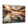 91638-150.jpg Floatplane Docked on Serene Lake at Sunrise Standard Canvas