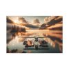 91638-151.jpg Floatplane Docked on Serene Lake at Sunrise Standard Canvas
