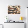 Yellow Vintage Biplane With Radial Engine Standard Canvas