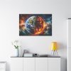 91638-2.jpg Planet's Fiery Destruction and Serene Beauty of Life Standard Canvas