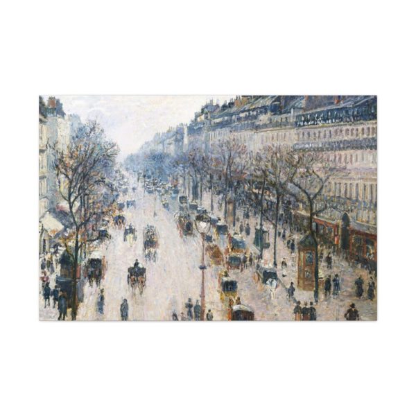 The Boulevard Montmartre on a Winter Morning Standard Canvas