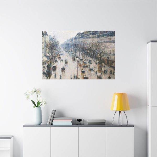 The Boulevard Montmartre on a Winter Morning Standard Canvas