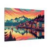 Small Alaskan Town by the Water Standard Canvas