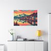 Small Alaskan Town by the Water Standard Canvas