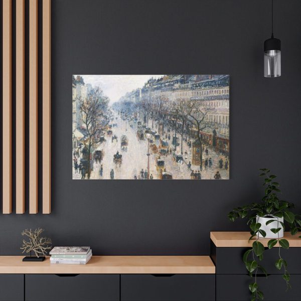 The Boulevard Montmartre on a Winter Morning Standard Canvas