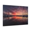 91638-230.jpg View of Pier With Boats at Sunset Standard Canvas