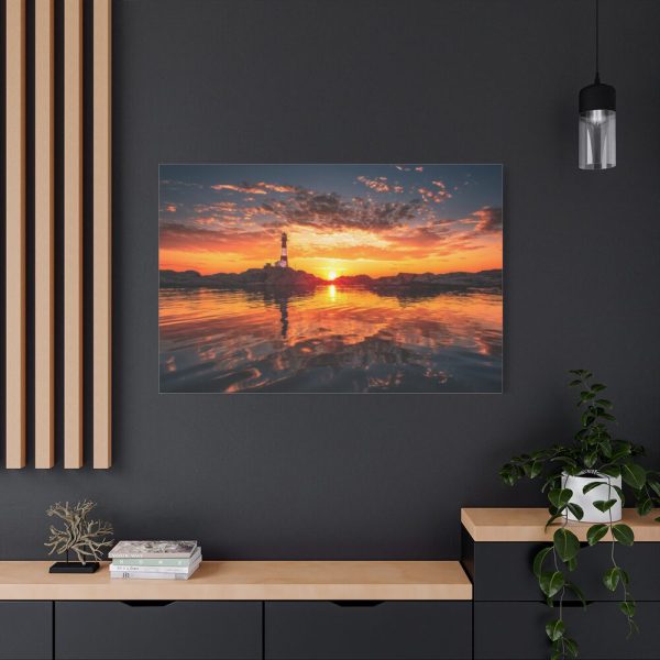 91638-243.jpg Lighthouse With a Sunset View Standard Canvas