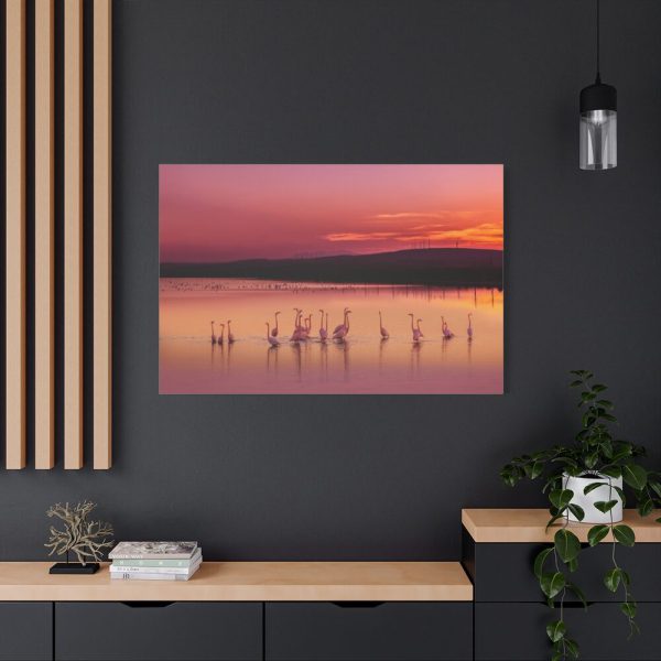 91638-253.jpg Sunset Leaves Silhouette Standard Canvas