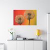 Dandelion on Yellow Background Standard Canvas