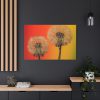 Dandelion on Yellow Background Standard Canvas