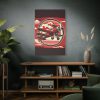 Vintage Red Biplane Flying Through the Sky Standard Canvas