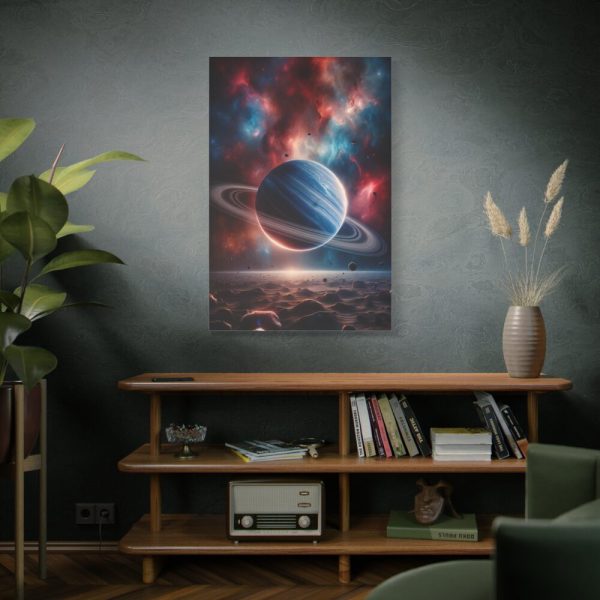 91655-4.jpg The Drama of Gas Giant With Its Majestic Rings Standard Canvas