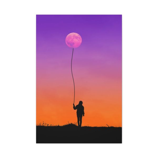 Abstract Moon Balloon Standard Canvas