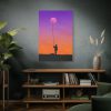Abstract Moon Balloon Standard Canvas