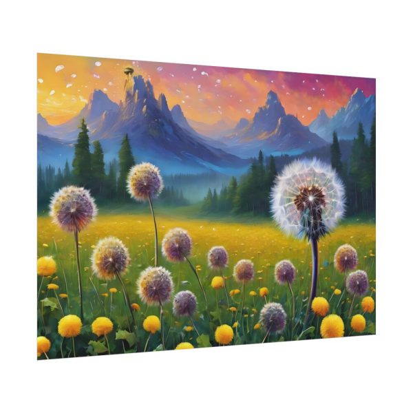 92408-187.jpg Landscape Flower Meadow Dandelions Poster