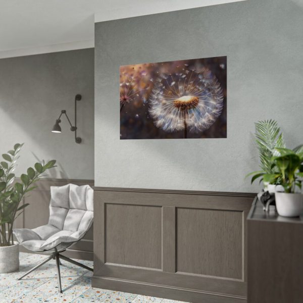 92408-199.jpg Dandelion Seeds Flower Head in Close Up Poster