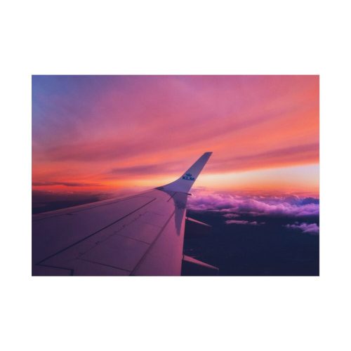 92408-255.jpg Red Purple Sky, View From the Plane Poster