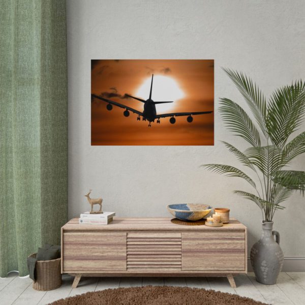 92408-323.jpg Airplane During Golden Hour Poster