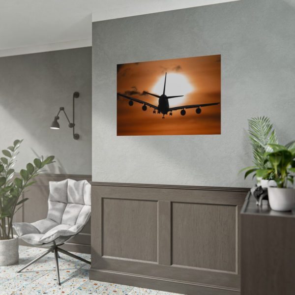 92408-324.jpg Airplane During Golden Hour Poster