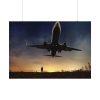 92408-366.jpg Man With Airplaine in Landscape Poster