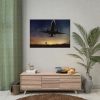 92408-368.jpg Man With Airplaine in Landscape Poster