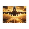 92408-385.jpg Airplane Taking Off From Runway at Sunset Poster