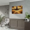 92408-389.jpg Airplane Taking Off From Runway at Sunset Poster