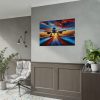 92408-394.jpg Commercial Airplane Positioned on Runway Poster