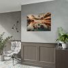 92408-399.jpg Floatplane Docked on Serene Lake at Sunrise Poster