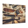 92408-407.jpg Yellow Vintage Biplane With Radial Engine Poster