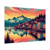 Small Alaskan Town by the Water Poster