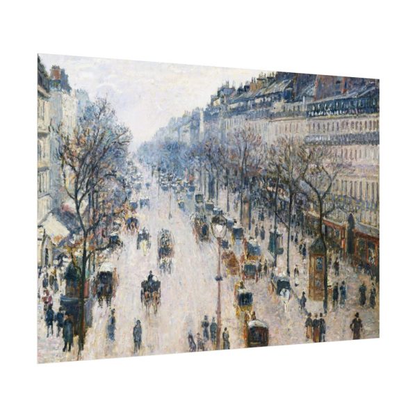 The Boulevard Montmartre on a Winter Morning Poster