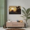 Hot Air Balloon in Sunset Poster