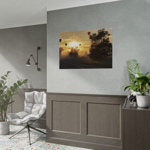 Hot Air Balloon in Sunset Poster