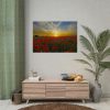 92408-563.jpg Flower Field in Sunset Poster