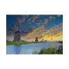 Wind Turbine in Sunset Poster