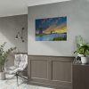Wind Turbine in Sunset Poster