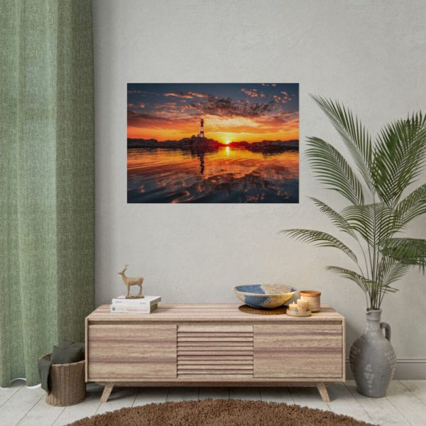 Lighthouse With a Sunset View Poster