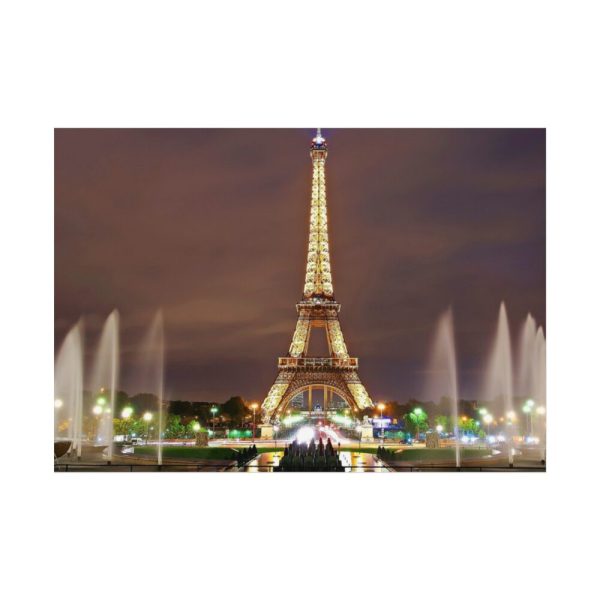 Eiffel Tower Lights and Fountains Poster