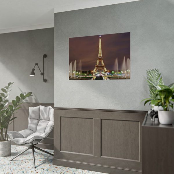 Eiffel Tower Lights and Fountains Poster