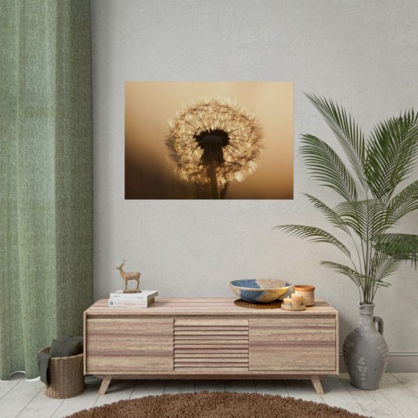 92409-143.jpg Dandelion on Yellow Day Poster