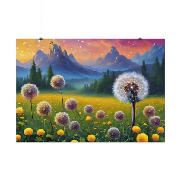 92409-186.jpg Landscape Flower Meadow Dandelions Poster