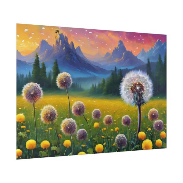 92409-187.jpg Landscape Flower Meadow Dandelions Poster