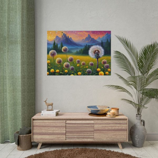 92409-188.jpg Landscape Flower Meadow Dandelions Poster
