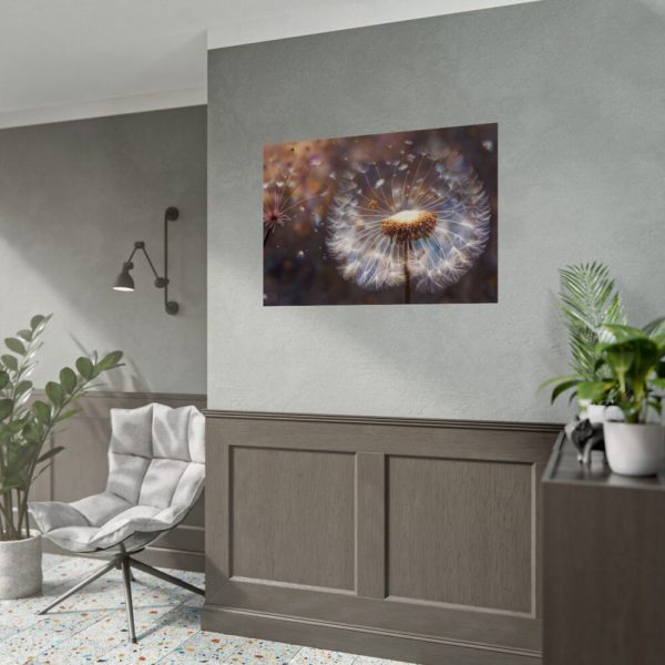 92409-199.jpg Dandelion Seeds Flower Head in Close Up Poster