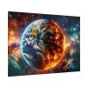 92409-2.jpg Planet's Fiery Destruction and Serene Beauty of Life Poster