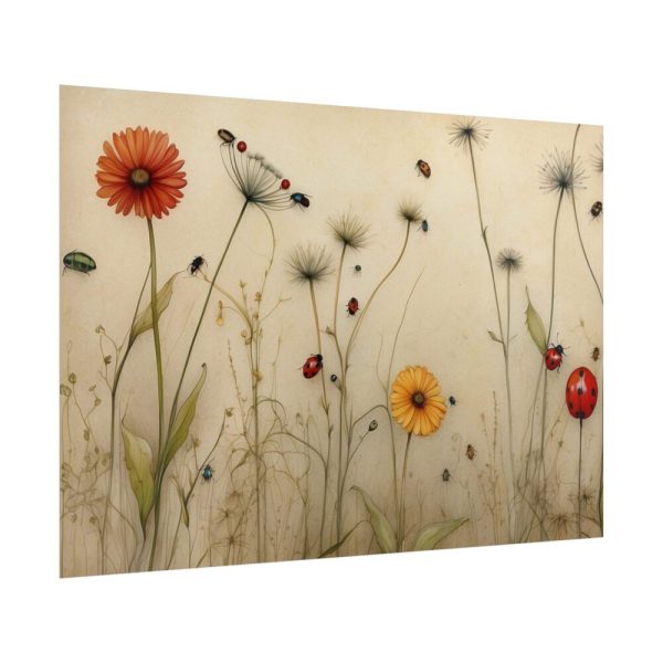 Dandelion With Ladybug Poster