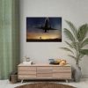 92409-368.jpg Man With Airplaine in Landscape Poster