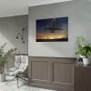 92409-369.jpg Man With Airplaine in Landscape Poster